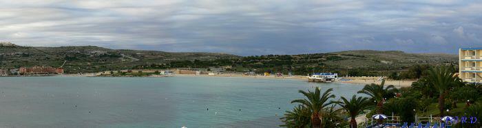 Blick vom Hotel zum Strand